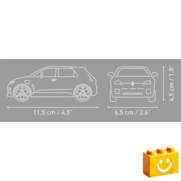   COBI 24673 - Renault 5 E-Tech Electric - sárga elektromos városi autó modell - 100% kompatibilis minden más kedvelt márkával