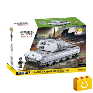   COBI 2572 – Panzerkampfwagen E-100 szupernehéz harckocsi építőjáték – 100% kompatibilis minden más kedvelt márkával