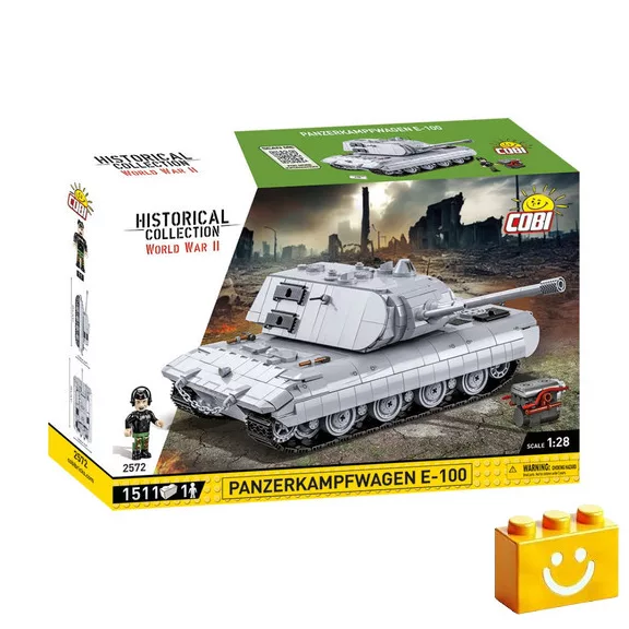 COBI 2572 – Panzerkampfwagen E-100 szupernehéz harckocsi építőjáték – 100% kompatibilis minden más kedvelt márkával COBI 2572 – Panzerkampfwagen E-100 szupernehéz harckocsi építőjáték – 100% kompatibilis minden más kedvelt márkával