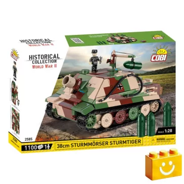   COBI 2585 – 38 cm Sturmmörser Sturmtiger rohammozsár építőjáték – 100% kompatibilis minden más kedvelt márkával