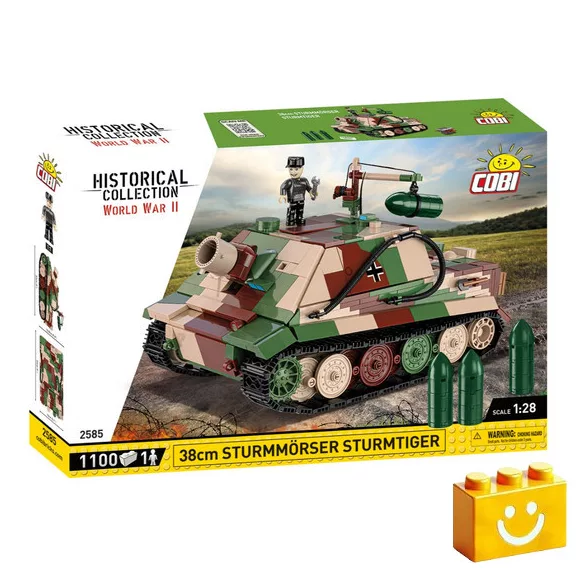 COBI 2585 – 38 cm Sturmmörser Sturmtiger rohammozsár építőjáték – 100% kompatibilis minden más kedvelt márkával COBI 2585 – 38 cm Sturmmörser Sturmtiger rohammozsár építőjáték – 100% kompatibilis minden más kedvelt márkával