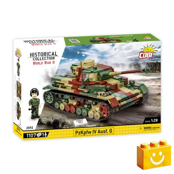 COBI 2592 – PzKpfw IV Ausf. G közepes harckocsi építőjáték – 100% kompatibilis minden más kedvelt márkával COBI 2592 – PzKpfw IV Ausf. G közepes harckocsi építőjáték – 100% kompatibilis minden más kedvelt márkával