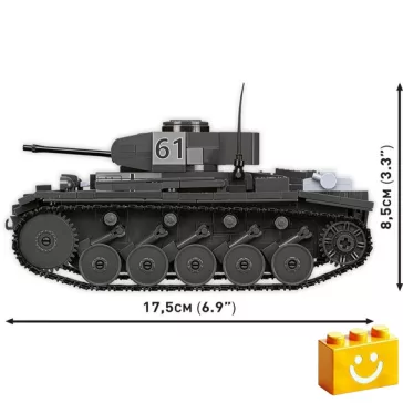   COBI 2597 – Panzerkampfwagen II Ausf. F könnyű harckocsi építőjáték – 100% kompatibilis minden más kedvelt márkával