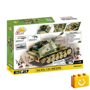   COBI 2598 – Sd.Kfz. 124 Wespe önjáró tarack építőjáték – 100% kompatibilis minden más kedvelt márkával