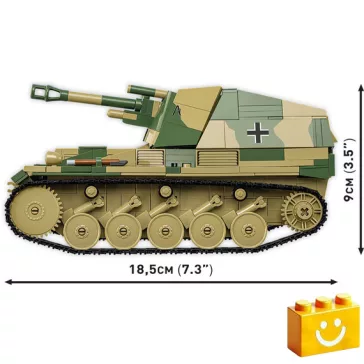   COBI 2598 – Sd.Kfz. 124 Wespe önjáró tarack építőjáték – 100% kompatibilis minden más kedvelt márkával