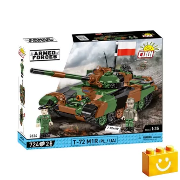   COBI 2624 – T-72 M1R – Lengyel/Ukrán harckocsi építőjáték – 100% kompatibilis minden más kedvelt márkával