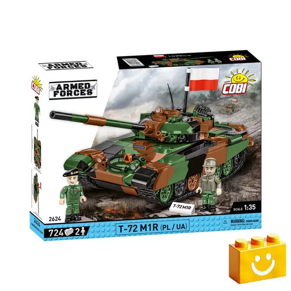 COBI 2624 – T-72 M1R – Lengyel/Ukrán harckocsi építőjáték – 100% kompatibilis minden más kedvelt márkával COBI 2624 – T-72 M1R – Lengyel/Ukrán harckocsi építőjáték – 100% kompatibilis minden más kedvelt márkával