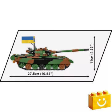   COBI 2624 – T-72 M1R – Lengyel/Ukrán harckocsi építőjáték – 100% kompatibilis minden más kedvelt márkával