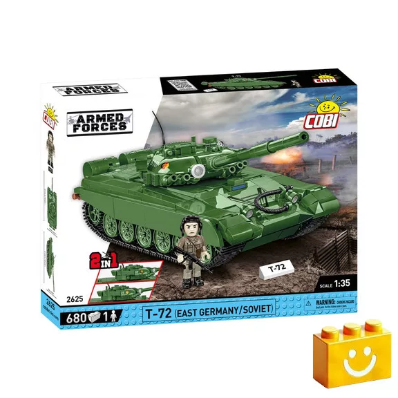 COBI 2625 – T-72 – Szovjet/NDK harckocsi építőjáték – 100% kompatibilis minden más kedvelt márkával COBI 2625 – T-72 – Szovjet/NDK harckocsi építőjáték – 100% kompatibilis minden más kedvelt márkával