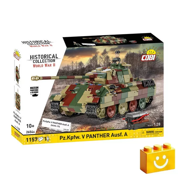 COBI 2654A – Pz.Kpfw. V Panther Ausf. A közepes harckocsi építőjáték – 100% kompatibilis minden más kedvelt márkával COBI 2654A – Pz.Kpfw. V Panther Ausf. A közepes harckocsi építőjáték – 100% kompatibilis minden más kedvelt márkával