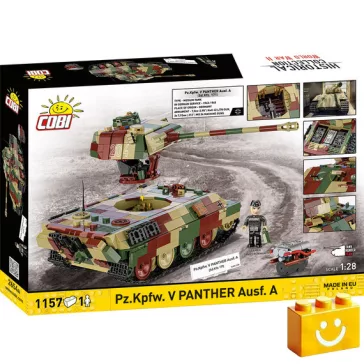   COBI 2654A – Pz.Kpfw. V Panther Ausf. A közepes harckocsi építőjáték – 100% kompatibilis minden más kedvelt márkával