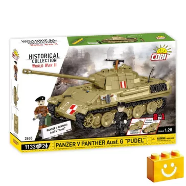   COBI 2655 – Panzer V Panther Ausf. G „Pudel” építőjáték – 100% kompatibilis minden más kedvelt márkával