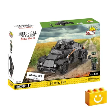   COBI 2657 – Sd.Kfz. 222 páncélozott felderítő jármű építőjáték – 100% kompatibilis minden más kedvelt márkával