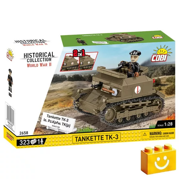 COBI 2658 – Tankette TK-3 / Le. PzKpfw TK(P) könnyű harckocsi építőjáték – 100% kompatibilis minden más kedvelt márkával COBI 2658 – Tankette TK-3 / Le. PzKpfw TK(P) könnyű harckocsi építőjáték – 100% kompatibilis minden más kedvelt márkával