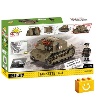   COBI 2658 – Tankette TK-3 / Le. PzKpfw TK(P) könnyű harckocsi építőjáték – 100% kompatibilis minden más kedvelt márkával