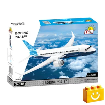   COBI 26608 - Boeing 737-8  építőjáték – 100% kompatibilis minden más kedvelt márkával