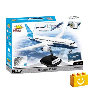  COBI 26608 - Boeing 737-8  építőjáték – 100% kompatibilis minden más kedvelt márkával
