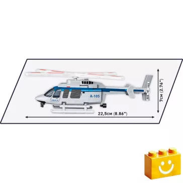   COBI 26628 – Bell 407 – Rendőrség építőjáték – 100% kompatibilis minden más kedvelt márkával