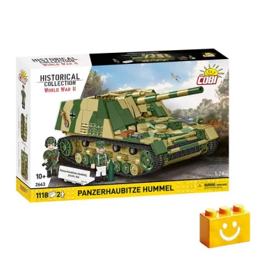   COBI-2663 - Panzerhaubitze Hummel (Sd.Kfz.165) - második világháborús önjáró löveg - 100% kompatibilis minden más kedvelt márkával