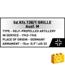 COBI 2665 - Sd.Kfz. 138/1 Grille Ausf. M - második világháborús önjáró löveg - 100% kompatibilis minden más kedvelt márkával COBI 2665 - Sd.Kfz. 138/1 Grille Ausf. M - második világháborús önjáró löveg - 100% kompatibilis minden más kedvelt márkával