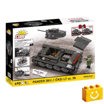   COBI 2666 - Panzer 38(t) / (ČKD) LT vz.38 - 2 az 1-ben könnyű harckocsi - 100% kompatibilis minden más kedvelt márkával