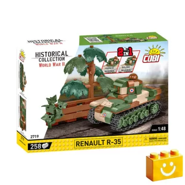   COBI 2719 – Renault R-35 könnyű harckocsi építőjáték – 100% kompatibilis minden más kedvelt márkával