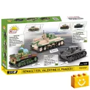 COBI 2740 - Valentine IX / Panzer I / Renault R35 - 3 az 1-ben történelmi tank készlet - 100% kompatibilis minden más kedvelt márkával