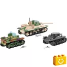 COBI 2740 - Valentine IX / Panzer I / Renault R35 - 3 az 1-ben történelmi tank készlet - 100% kompatibilis minden más kedvelt márkával