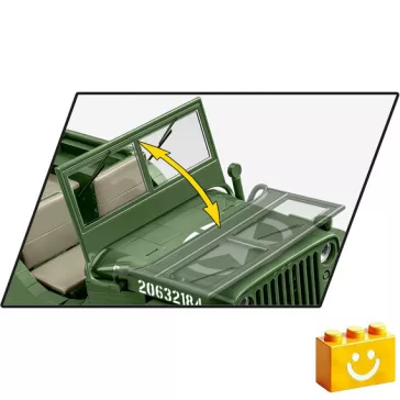   COBI 2805 – Jeep Willys MB terepjáró építőjáték – 100% kompatibilis minden más kedvelt márkával