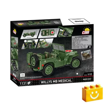   COBI 2806 – Willys MB orvosi terepjáró építőjáték – 100% kompatibilis minden más kedvelt márkával