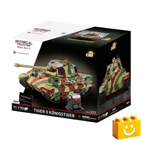COBI 2808 - Panzerkampfwagen VI Tiger II „Königstiger” - német nehézharckocsi (1:12) - 100% kompatibilis minden más kedvelt márkával COBI 2808 - Panzerkampfwagen VI Tiger II „Königstiger” - német nehézharckocsi (1:12) - 100% kompatibilis minden más kedvelt márkával