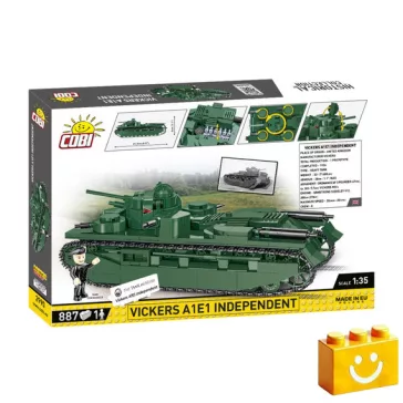   COBI 2990 - Vickers A1E1 Independent Nehéz Harckocsi  építőjáték – 100% kompatibilis minden más kedvelt márkával