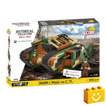   COBI 2993 - Mark I (Férfi) No. C.19 Harckocsi  építőjáték – 100% kompatibilis minden más kedvelt márkával