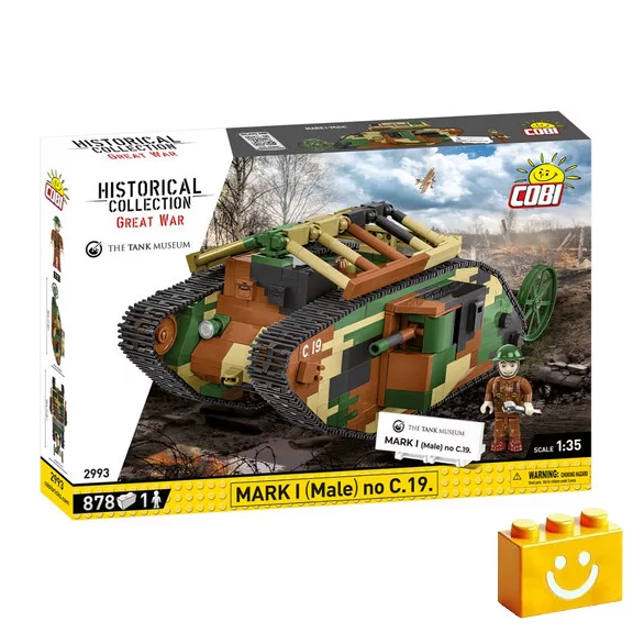 COBI 2993 - Mark I (Férfi) No. C.19 Harckocsi építőjáték – 100% kompatibilis minden más kedvelt márkával COBI 2993 - Mark I (Férfi) No. C.19 Harckocsi építőjáték – 100% kompatibilis minden más kedvelt márkával