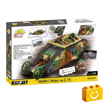  COBI 2993 - Mark I (Férfi) No. C.19 Harckocsi  építőjáték – 100% kompatibilis minden más kedvelt márkával