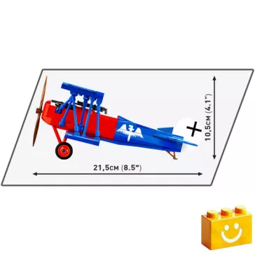   COBI 2994 - Fokker D.VII Vadászrepülőgép  építőjáték – 100% kompatibilis minden más kedvelt márkával