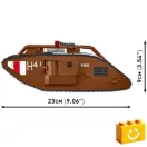 COBI 2995 - Mark V (Férfi) No. 9199 Harckocsi  építőjáték – 100% kompatibilis minden más kedvelt márkával