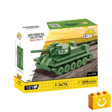   COBI 3088 – T-34/76 – szovjet közepes harckocsi építőjáték – 100% kompatibilis minden más kedvelt márkával