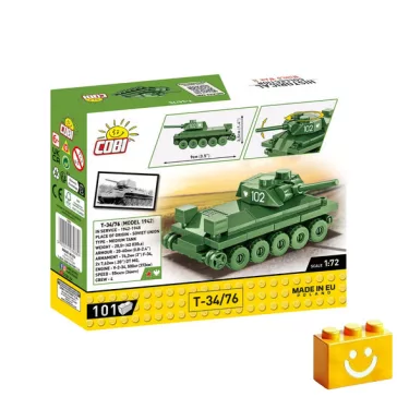  COBI 3088 – T-34/76 – szovjet közepes harckocsi építőjáték – 100% kompatibilis minden más kedvelt márkával