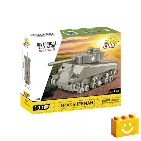 COBI 3089 – M4A3 Sherman – amerikai közepes harckocsi építőjáték – 100% kompatibilis minden más kedvelt márkával COBI 3089 – M4A3 Sherman – amerikai közepes harckocsi építőjáték – 100% kompatibilis minden más kedvelt márkával
