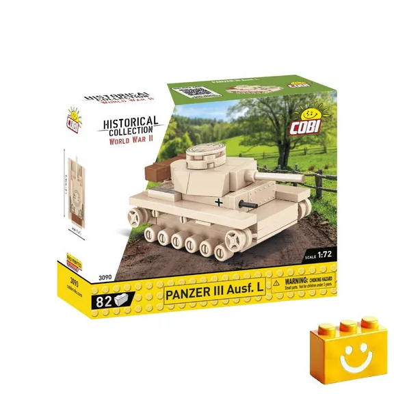 COBI 3090 – Panzer III Ausf. L – német közepes harckocsi építőjáték – 100% kompatibilis minden más kedvelt márkával COBI 3090 – Panzer III Ausf. L – német közepes harckocsi építőjáték – 100% kompatibilis minden más kedvelt márkával