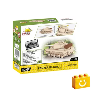   COBI 3090 – Panzer III Ausf. L – német közepes harckocsi építőjáték – 100% kompatibilis minden más kedvelt márkával