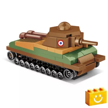   COBI 3093 – SOMUA S-35 – francia közepes harckocsi építőjáték – 100% kompatibilis minden más kedvelt márkával