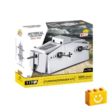   COBI 3094 – Sturmpanzerwagen A7V – német nehéz harckocsi építőjáték – 100% kompatibilis minden más kedvelt márkával