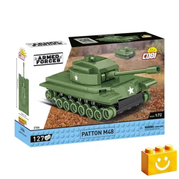   COBI 3104 – Patton M48 – amerikai közepes harckocsi építőjáték – 100% kompatibilis minden más kedvelt márkával