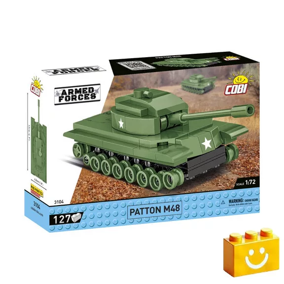 COBI 3104 – Patton M48 – amerikai közepes harckocsi építőjáték – 100% kompatibilis minden más kedvelt márkával COBI 3104 – Patton M48 – amerikai közepes harckocsi építőjáték – 100% kompatibilis minden más kedvelt márkával
