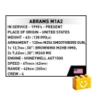 COBI 3106 – Abrams M1A2 – amerikai harckocsi építőjáték – 100% kompatibilis minden más kedvelt márkával