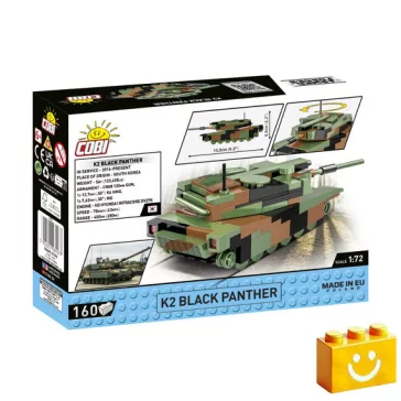   COBI 3107 – K2 Black Panther – dél-koreai harckocsi építőjáték – 100% kompatibilis minden más kedvelt márkával