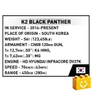 COBI 3107 – K2 Black Panther – dél-koreai harckocsi építőjáték – 100% kompatibilis minden más kedvelt márkával COBI 3107 – K2 Black Panther – dél-koreai harckocsi építőjáték – 100% kompatibilis minden más kedvelt márkával