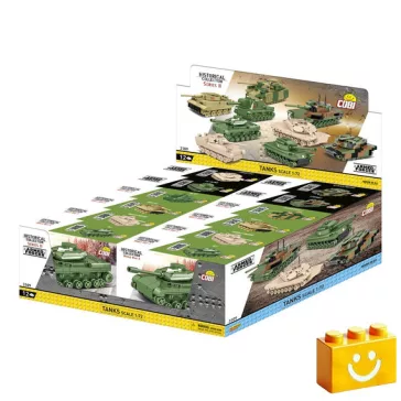   COBI 3109 - Tanks 1:72 CDU Display - 12 db-os harckocsi bemutatócsomag - 100% kompatibilis minden más kedvelt márkával